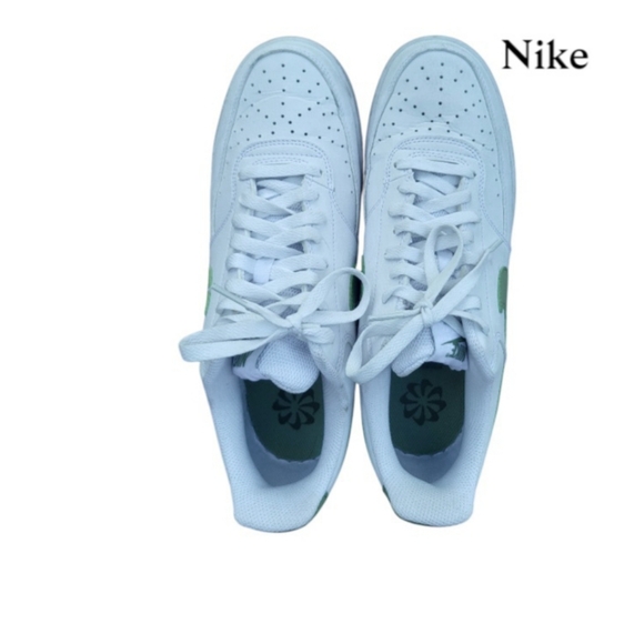 Nike Court Vision Leather Athletic Tennis Shoe Casual Sneaker White Green Men 10 - Picture 7 of 15